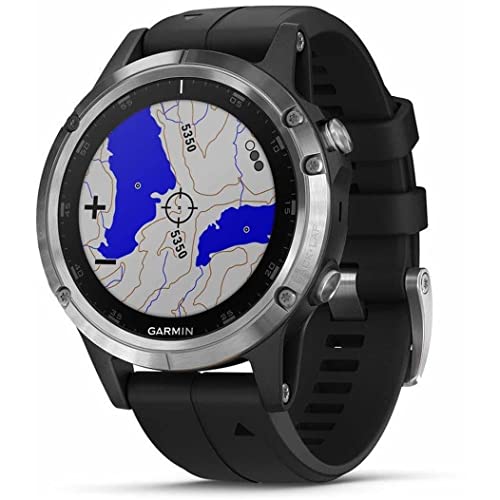 Garmin fenix 5 Plus GPS Multisport-Smartwatch mit Herzfrequenzmessung am Handgelenk und Musikplayer. Wasserdichte Laufuhr für Ihre Fitness, kontaktloses Bezahlen, Wechselarmband, Akkulaufzeit