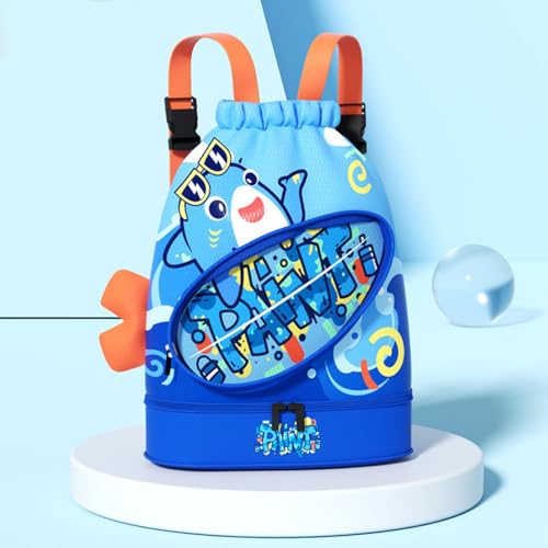 Sac à dos de natation pour enfants avec compartiment chaussures et poche étanche