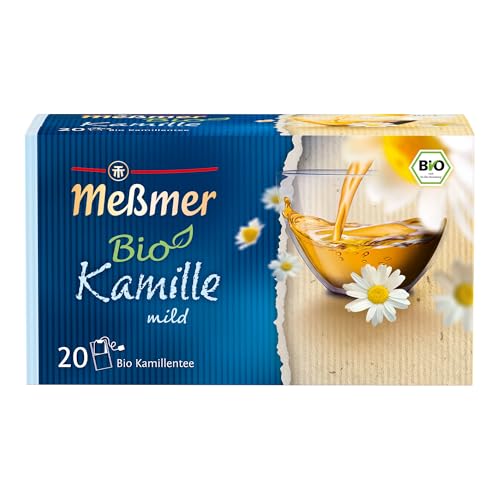 Meßmer Bio Kamille | mild | 18 Teebeutel | Vegan | Glutenfrei | Laktosefrei