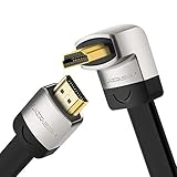 【RESISTENTE Y DURADERO】El cable HDMI está diseñado en ángulo para soportar más de 10,000 inserciones y 10,000 flexiones, usted enchufa y desenchufa los dispositivos sin ninguna preocupación. La carcasa de aluminio le permite sentir la elegancia del metal y aumentar la vida útil, es más resistente al desgaste y la corrosión. La cubierta exterior de TPE protege el cable contra daños y desgaste, y la función de imagen y sonido seguirá siendo buena después de un uso prolongado.