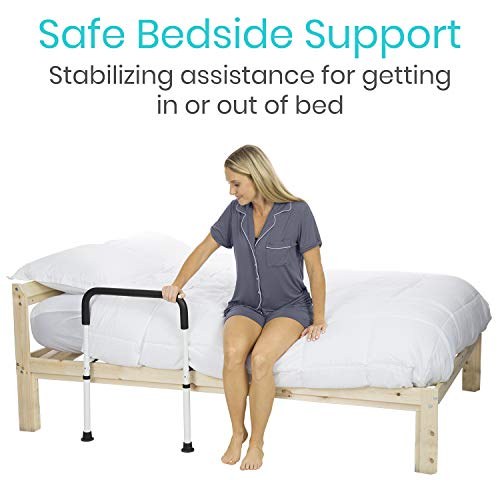 Vive Bed Assist Rail - Adult Bedside Standing Bar for Seniors, Elderly, Handicap, Kid - Fit King, Queen, Full, Twin - Adjustable Fall Prevention Safety Handle Guard - Long Hand Bedrail Grab Bar Cane 2 Vive Bed Assist Rail - Adult Bedside Standing Bar for Seniors, Elderly, Handicap, Kid - Fit King, Queen, Full, Twin - Adjustable Fall Prevention Safety Handle Guard - Long Hand Bedrail Grab Bar Cane - Image 3