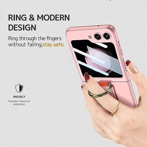 Ninki 01084 Compatible Cute Samsung Galaxy Z Flip 6 Case With Screen Protector & Strap,Shockproof Thin Cover Ring Case For Samsung Z Flip 6 Phone Case With Wrist Strap,Galaxy Z Flip 6 Case thumb #2