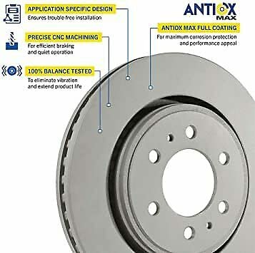 Front Brake Rotors Ceramic Pads Kit For 11-12 Hyundai Elantra Goodyear Prk3620F #TOP2