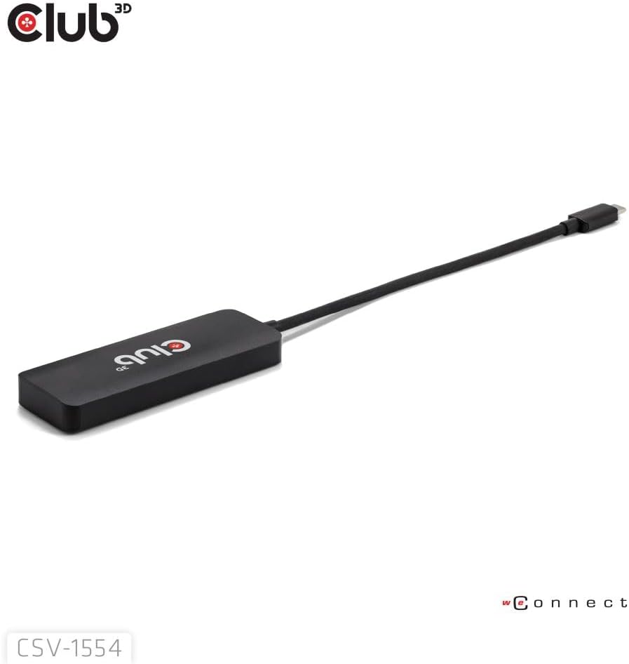 Club 3D CSV-1554 USB Type C(DP Alt-Mode 2.1) to HDMI Triple Monitor 4K60Hz M/F MST hub