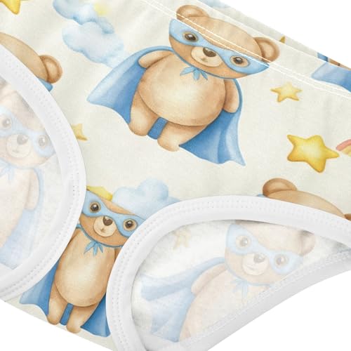 Toddler Underwear Custom 2t Cotton Little Girl Panties Durable Undies Kids Briefs Cute Teddy Bears Funny4