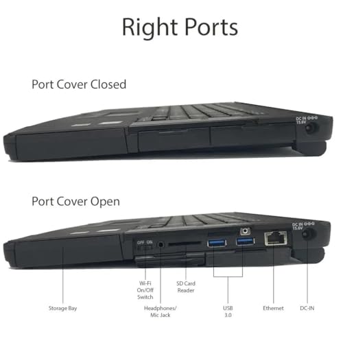 Image of Panasonic Toughbook CF-54 MK3 Rugged Laptop, i5 14-in, 8GB, 480GB (Renewed) | HD Non-Touch, Backlit Keyboard, Webcam, Windows 11 Pro