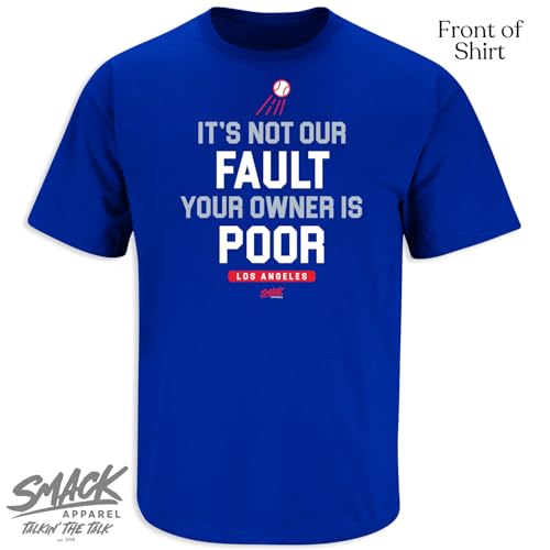 Camiseta It's Not Our Fault béisbol Los Ángeles de algodón suave tallas SM-5XL 3