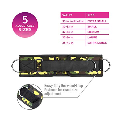 The x Bands Weighted Dip Belt - Weight Lifting Belt for Women - Weight Lifting Belts for Men - Weight Belt with Chain- Chain Belts for Women - Weightlifting Belt Men - Chain Belt Camo M - Thumbnail 5