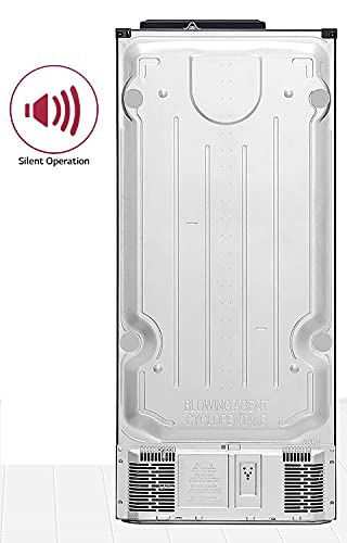 Image of LG 547L 2 Star Inverter Linear Frost-Free Double-Door Refrigerator (GN-C702SGGU, Black Glass, Door Cooling+)