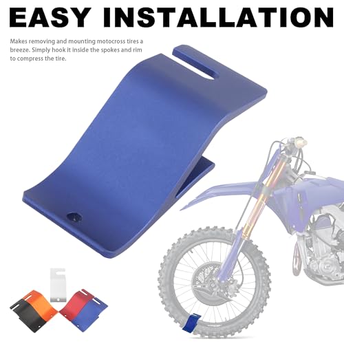 Image of Motorcycle Repair Tire Bead Installation Assistance Tools,Dirt Bike Off-Road Tire Removal Install Assistance Changer Tool for CRF CR KXF KX YZF YZ RM RMZ DRZ EXC SXF XCF EXCF XCW(Blue)