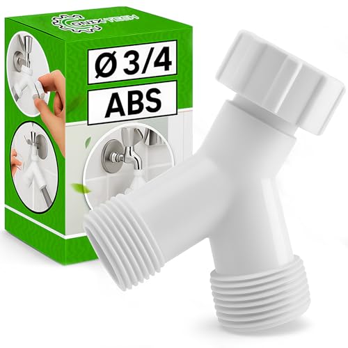 ONIX TECH Double Raccord Y avec Raccord Fileté pour Lave Vaisselle et Machine a Laver Ø 3/4” - Repartiteur D Eau pour Raccord Tuyau D'arrosage et Lave Vaisselle et Lave Linge - Garantie de 5 Ans