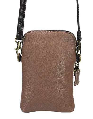 Chala Toffy Dog Cellphone Crossbody Handbag - Convertible Strap (Brown Stripe)4