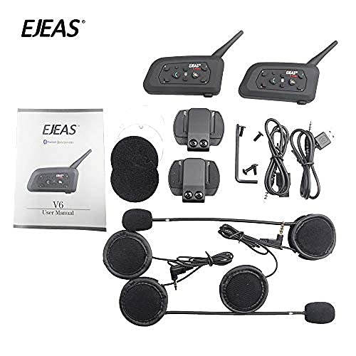NUTOT Intercomunicador V6 Pro Par Motociclista Capacete Bluetooth 1200m