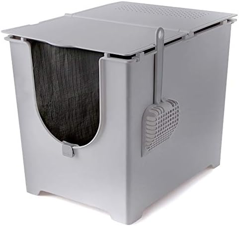 Modkat Flip Litter Box Includes Scoop and Reusable Liner - Gray