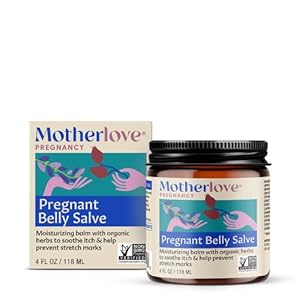 Motherlove Pregnant Belly Salve (4 oz) Herbal Balm to Soothe Itchy Skin & Prevent Stretch Marks—Non-GMO & Organic Herbs
