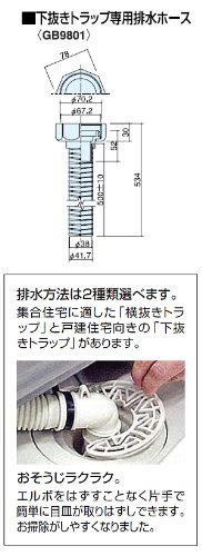 Panasonic　GB724 洗濯機用防水フロアー 【トラップ付き】 Panasonic (送料無料) パナソニック GB724 洗濯機用防水フロアー