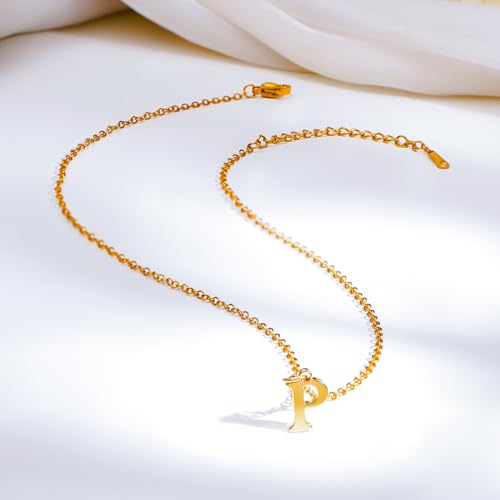 Image of Rubans Demi Fine Stainless Steel Alphabet Pendant CZ Gift for Women & Girls