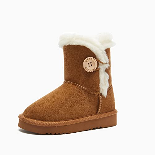 Weestep Toddler/Little kids Girls Boots Faux Fur Snow Warm Winter Fashion Boots2