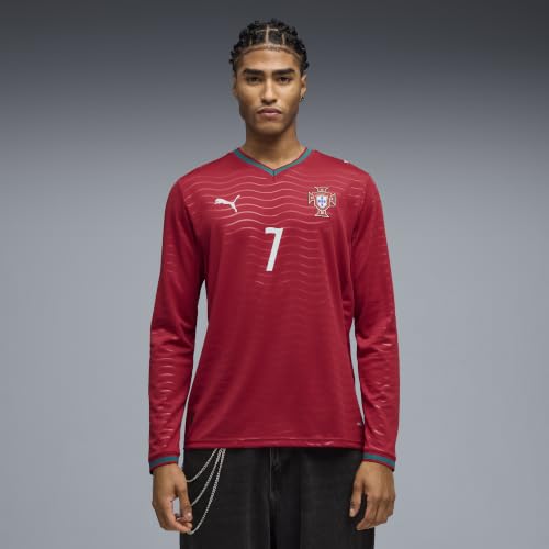 Image of PUMA Mens Portugal Crew Neck Long Sleeve Home Player Jersey Replica Casual