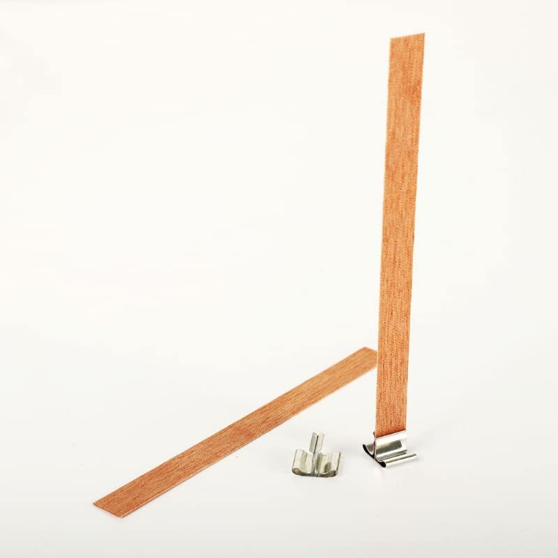 Base clips para pabilos de vela 50 unidades metal miniatura 5
