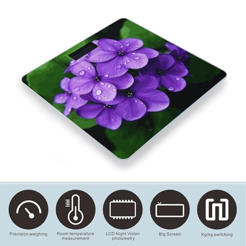 Báscula digital para baño con pantalla LCD grande miniatura 3
