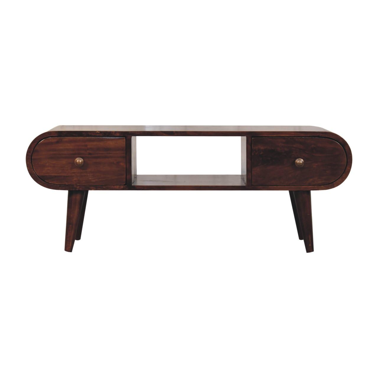Artisan Furniture California Walnut Circular TV Unit-image-9