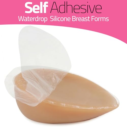 Image of IVITA One Pair Self Adhesive Silicone Breast Forms for Mastectomy Crossdresser Prosthesis Transgender Cosplay