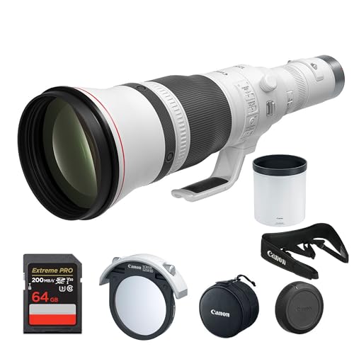 Canon RF 1200mm f/8 L is USM Lens – Super-Telephoto Prime Lens with Image Stabilization & L-Series Build for Birding & Sports (5056C002) + 64GB Memory Card