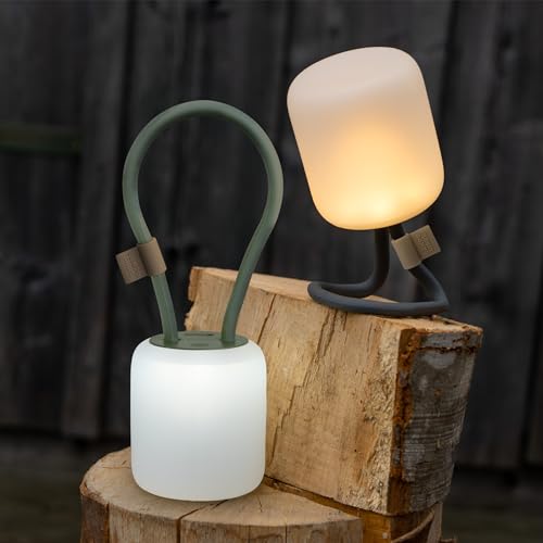 Campo Libre.® LENI I Campinglampe I flexible Outdoorlampe zum Aufhängen, Hinstellen und Montieren I dimmbare Campingleuchte I wiederaufladbar I Balkonlampe, Campinglicht, Outdoor Tischlampe…