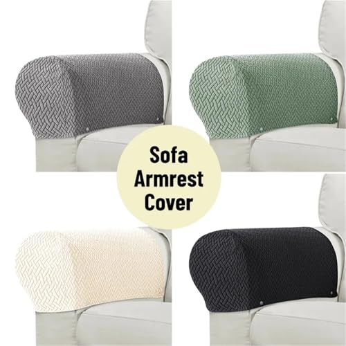 Fundas de sofá jacquard Mlyvax de alta elasticidad y diseño protector verde 3