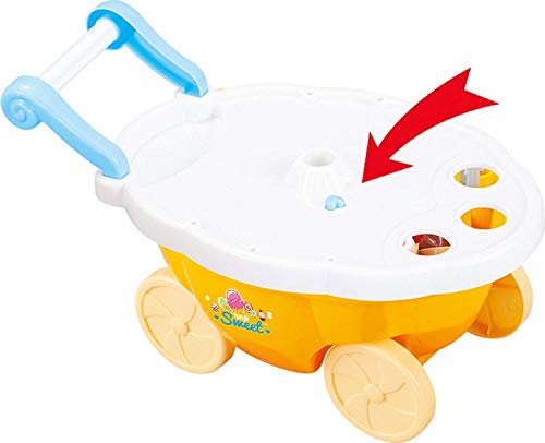 Image of LONGMIRE Plastic 42 Pcs Big Size Kitchen Playset | Musical & Light Kitchen Set Toy for Kids with Sound and Accessories Set for 4 Year Old (LONGMIRE-Ice Cream Trolley)
