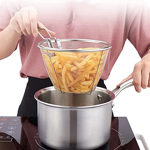 STOBOK Filtro Skimmer Aço Inoxidável Aço Inoxidável Fry Cesta Skimmer Skaghetti Ladle Comida Macarrã