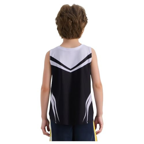 Kids Boys 3Pcs Sport Set Color Block Letter Printed Outfit for MMA Kickboxing Exercises Black 12 Years4
