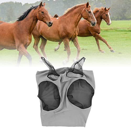 Capa de Cabeça de Cavalo de Malha, Proteção UV Visível Elástica Eficaz Capas de Mosca de Cavalo Resi