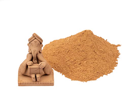 Image of Diy Shadu Earthen Clay Powder Bag Ready To Use For Home Made Organic Eco-Friendly Ganesha|Nontoxic Natural & Soft For Kids Adults Sculpture And Modeling At School|1 Kilogram,Yellow