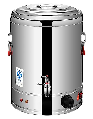 Dispensadores de Agua Caliente comerciales Boornera Urna de té Electrice Catering Coffee Urna de Acero Inoxidable para Casas Hotel o consultorio de la oficinaA,80L