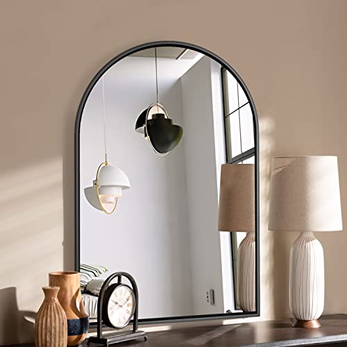 Arcus Home Black Arched Mirror 30 X 40 Inch Arch Wall Mirror For Bathroom Black Modern Metal Framed Mirror For Entryway Living Room Bedroom Wall Decor #TOP3