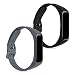 Produktbild kwmobile 2X Sportarmband kompatibel mit Samsung Galaxy Fit 2 - Armband TPU Silikon Set Fitnesstracker Schwarz Dunkler Schiefer