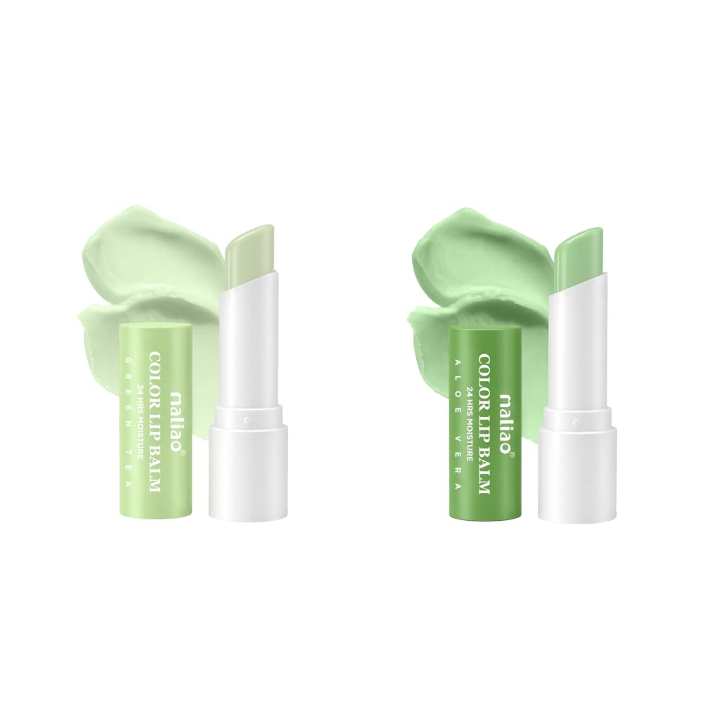 Maliao Color Lip Balm | 24H Moisture | Nourishing & Hydrating | Soft & Smooth Texture | Aloe Vera & Green Tea | Combo Set of 2 | 3.8g Each-image-46
