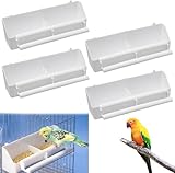 Gykutix 4 Pezzi Mangiatoia per Uccelli, Mangiatoie per Pappagalli in Plastica Ciotola per ...