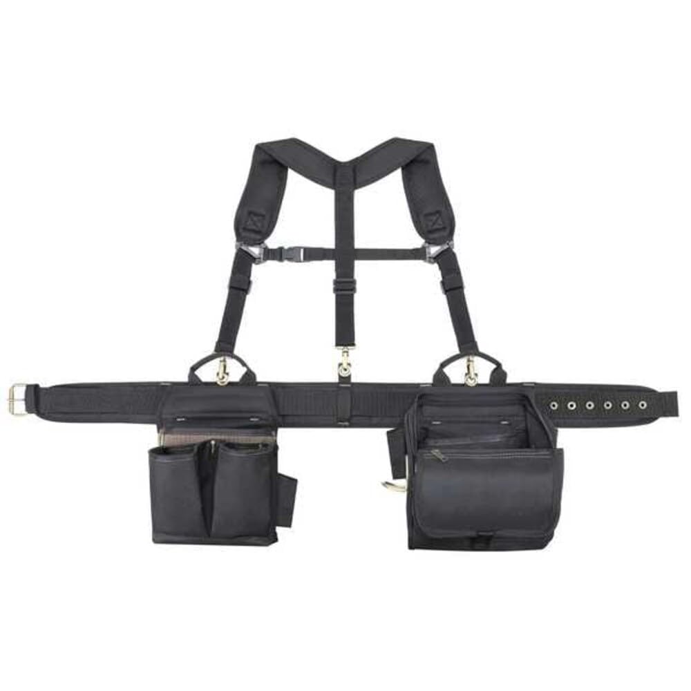 CLC Custom Leathercraft 1608 Ceinture à outils confortable pour électricien, 28 poches, noir