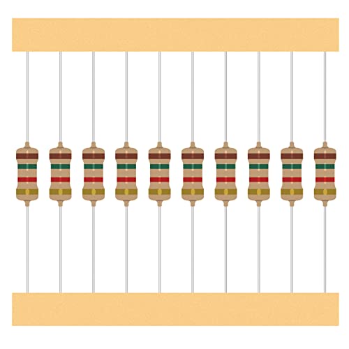 Allecin 25 Values 1/2W Resistor Kit From 1 Ohm To 1M Ohm 1/2 Watt 5% Carbon Film Resistors Assortment #TOP3