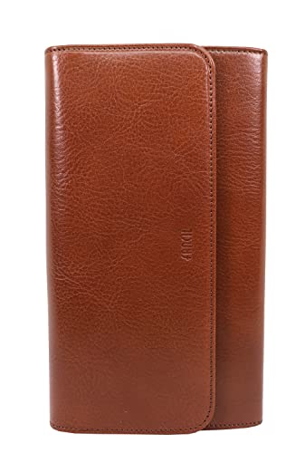 Grand Porte Monnaie en Cuir réf FA325 (3 Couleurs Disponible) (Marron)