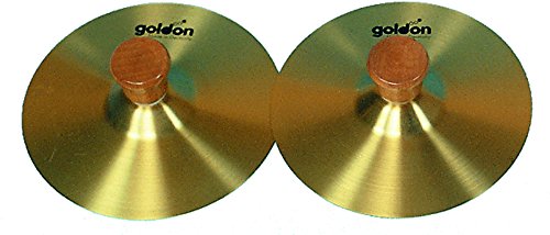 Goldon – Klangbausteine 34110 Messing Becken Paar mit Holzgriff