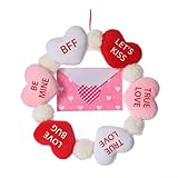 Festlicher Valentinstagskranz aus weichem Plüschmaterial, für jeden Feierraum (Stil von zwei 40 cm)