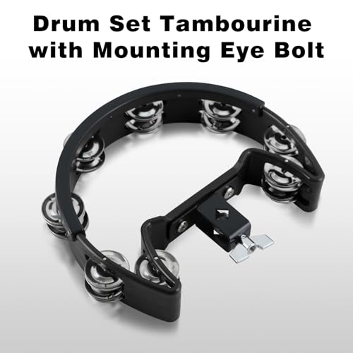 EASTROCK Cowbell Mount con Multi-Clamp y Tamborín miniatura 6