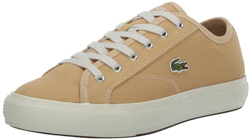 Lacoste Men's BACKCOURT Sneaker, LT BRW/Off WHT, 8.5