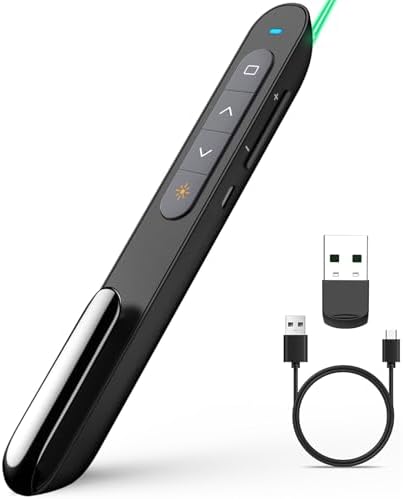 Norwii N76 Rechargeable Presentation clicker, Long Range Presenta...