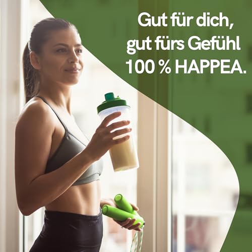 HAPPEA 1 kg Hochwertiges Vegan Erbsenprotein Pulver - 85% Protein - Veganes Proteinpulver, Geschmacksneutral, Ohne Zucker, Ideal für Muskelaufbau & Diät, Hoch Löslich, 100% GVO-frei