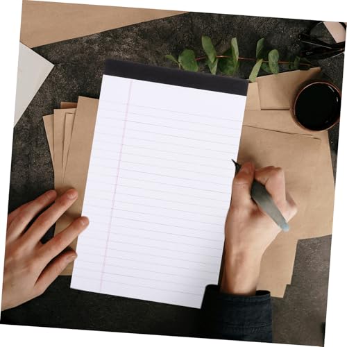 Bloc-notes blanc à lignes larges Angoily pour organiser vos cours et réunions - 6